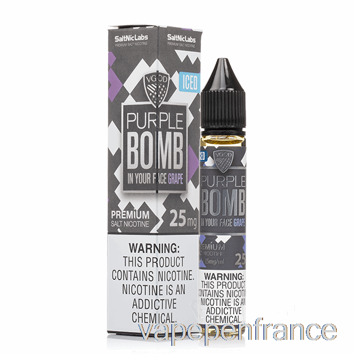 Bombe Violette Glacée - Sels Vgod - Stylo Vape 30 Ml 25 Mg